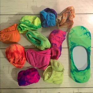 Tie dye ultra cut no show socks